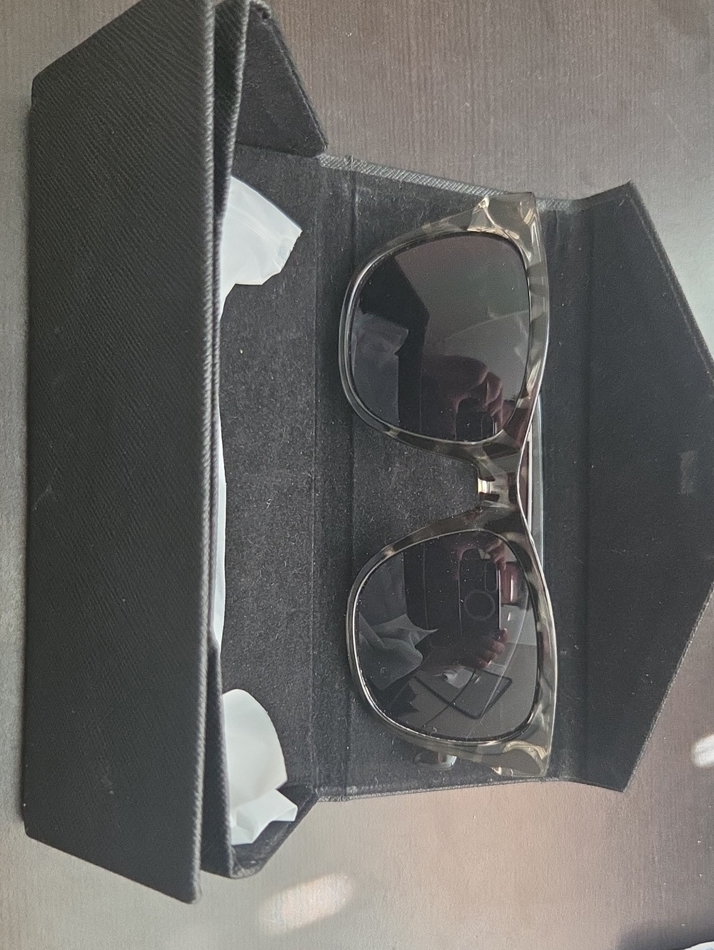 RetroSuperFuture Handmade In Italy Gray Tortoiseshell Sunglasses with Dark Lense